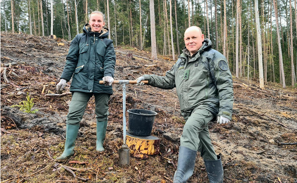 Vilniaus rinktinės pasieniečiai pasodino 5000 medelių