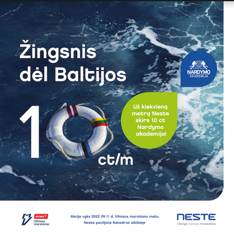 Vilniaus maratone žingsnius pavers pinigais švarinti Baltijos jūrą